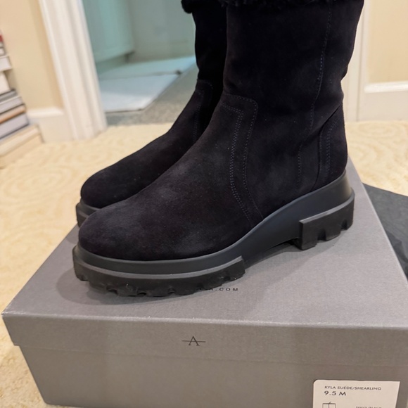 Aquatalia Kyla Suede Sherling Waterproof Boots - Picture 7 of 9